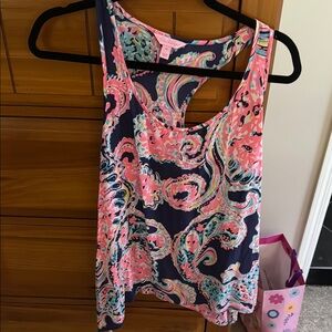 Lilly Pulitzer Pink and Blue Sleeveless Tank Top